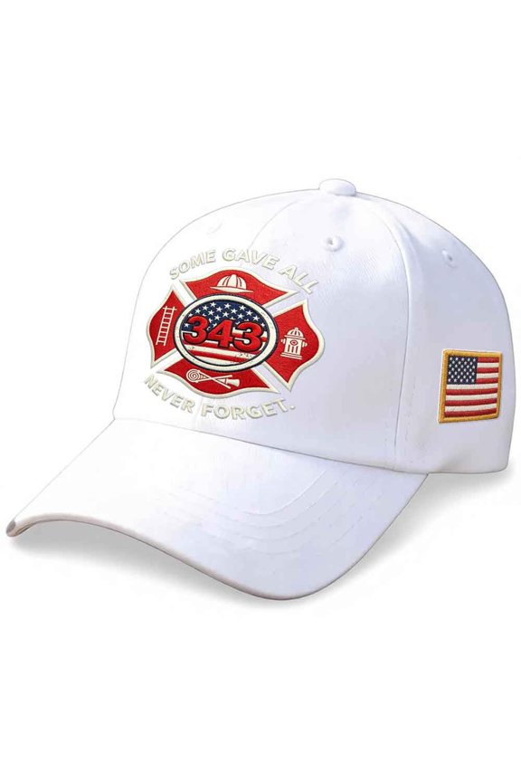 Never Forget 343 Hat Memorial 9/11 Cap, 9/11 25th Anniversary Remembrance Baseball Cap Adjustable Patriotic Caps for Unisex