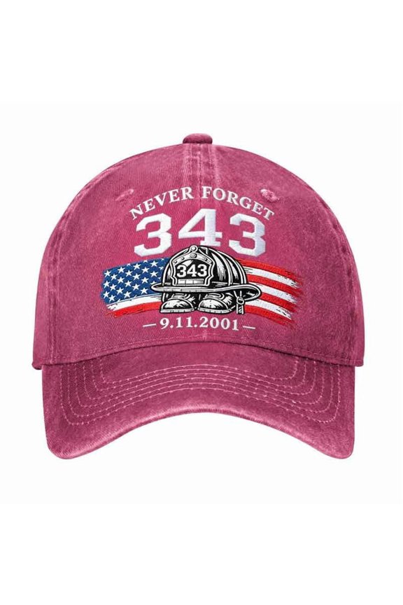 Never Forget 343 Hat Memorial Cap 9/11 25th Anniversary Hat Men Women 9/11 Remembrance Baseball Cap Patriotic Caps