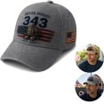 thumbnail image 1 of Never Forget 343 Memorial Cap, Patriotic 343 Fallen Firefighters Remembrance Baseball Hat, 1 of 7