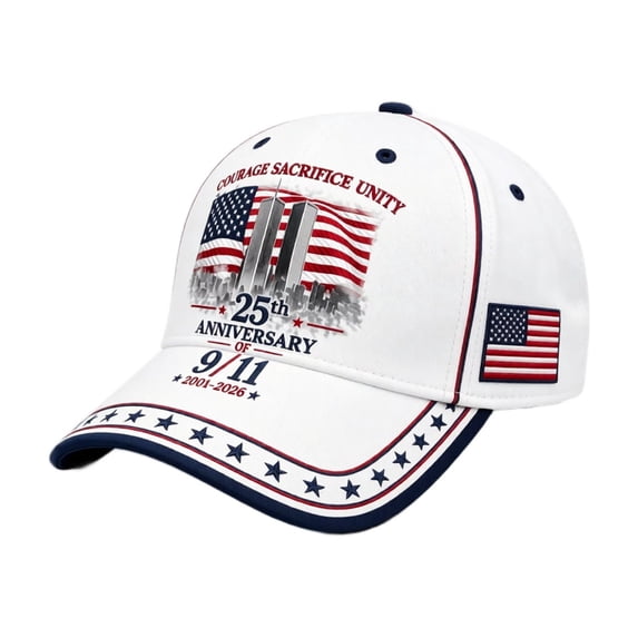 Never Forget 9/11 Patriotic Baseball Cap, American Flag Adjustable Unisex Adult Hat for Daily Outdoor Wear