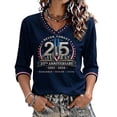 thumbnail image 1 of Never Forget 9/11 V Neck Tops for Women Retro Memorial T-Shirts 2001-2026 25TH Anniversary Patriot Day Honor Faith Hope Shirt, 3XL, 1 of 4