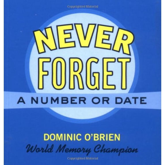Pre-Owned Never Forget a Number or Date (Paperback) 0811836355 9780811836357
