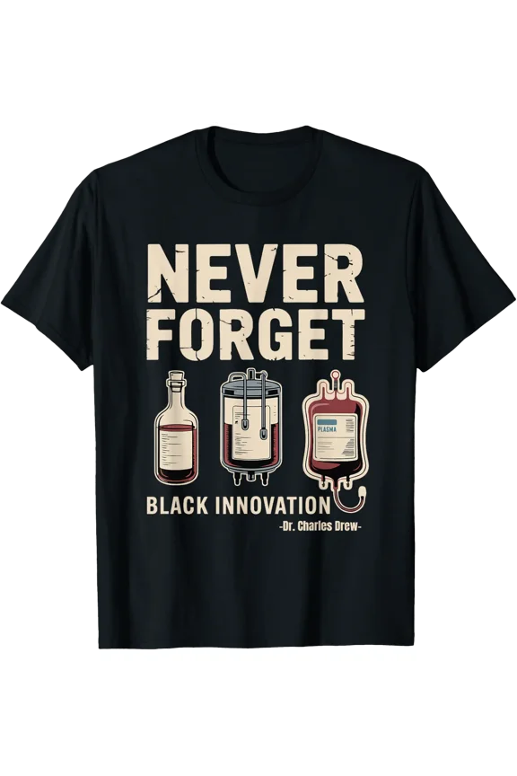 Never Forget Black Innovation Month Science Tech T-shirt