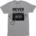 thumbnail image 1 of Never Forget Cassette Tape Old School 80s 90s Music Top Disco Dance 357 Tee Shirt, 1 of 4