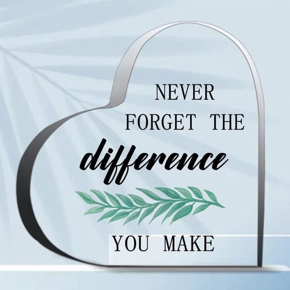 Never Forget The Difference You Make Marriage Gift Wedding Anniversary Heart Marriage Keepsake Decoration Gift For Couple Parent Women Mom Husband Wife,4x4 inch