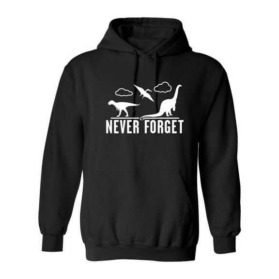 Never Forget Dinosaurs Sarcastic Novelty Gift Idea Adult Humor Funny Men's Hoodies