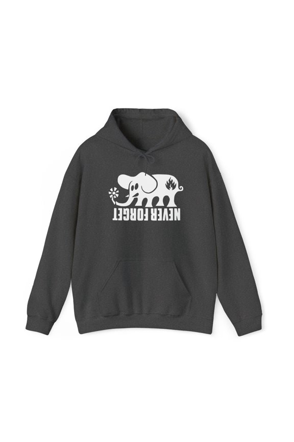 Never Forget Elephant Black Label Design Skateboards Skate Hoodie Sweatshirt  - 5XL / Dark Heather