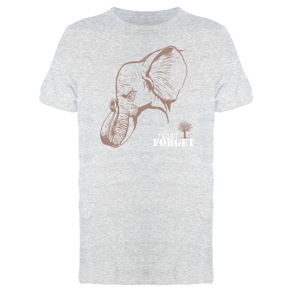 Never Forget Elephant Sketch Tee Men's -Image by Shutterstock