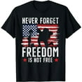 thumbnail image 1 of Never Forget Freedom Is Not Free USA American Memorial Day T-Shirt, 1 of 5