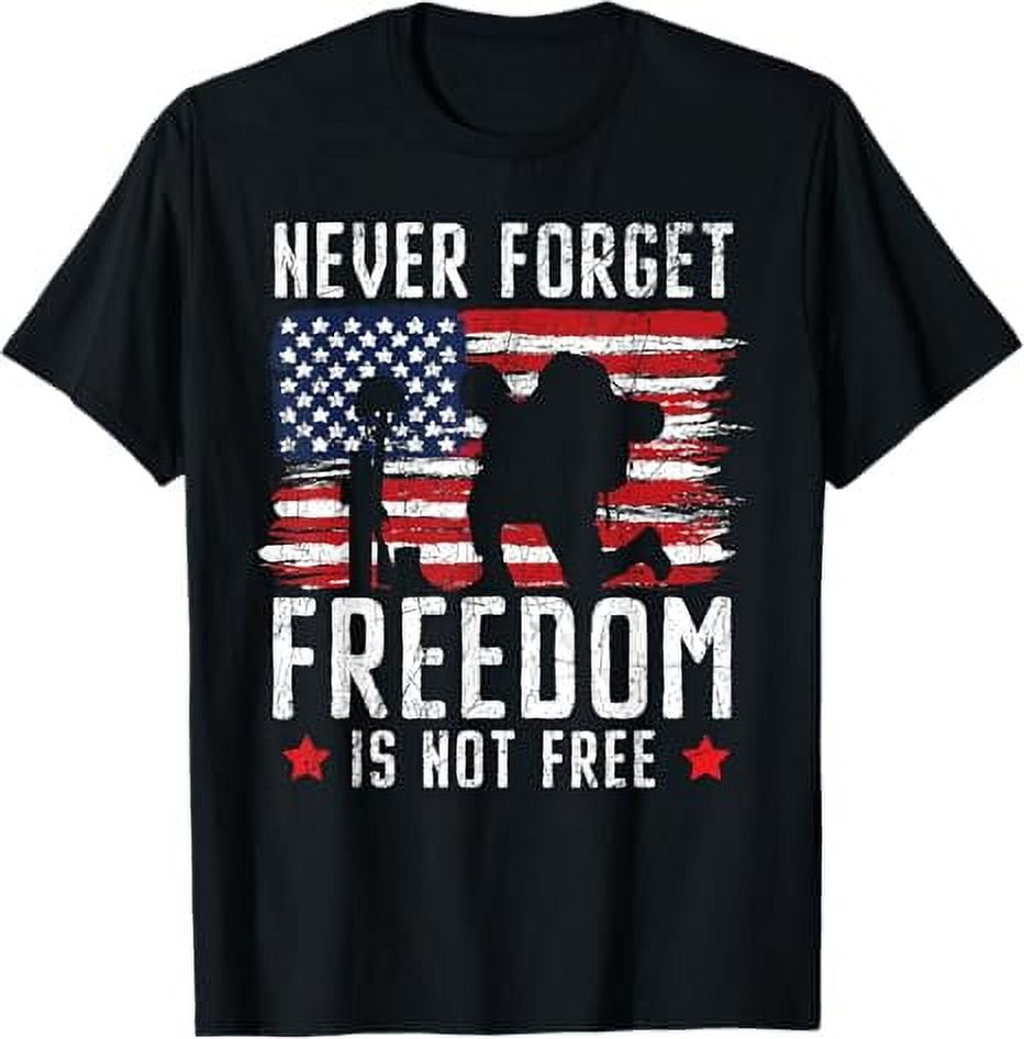 Never Freedom Is Not Free USA American Memorial Day TShirt