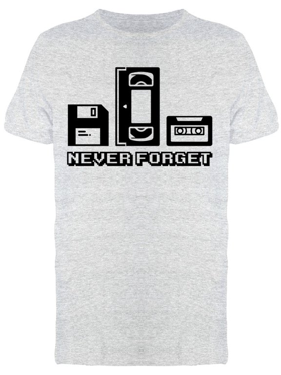 Never Forget Funny Retro Nineties VHS Cassette Men's T-shirt