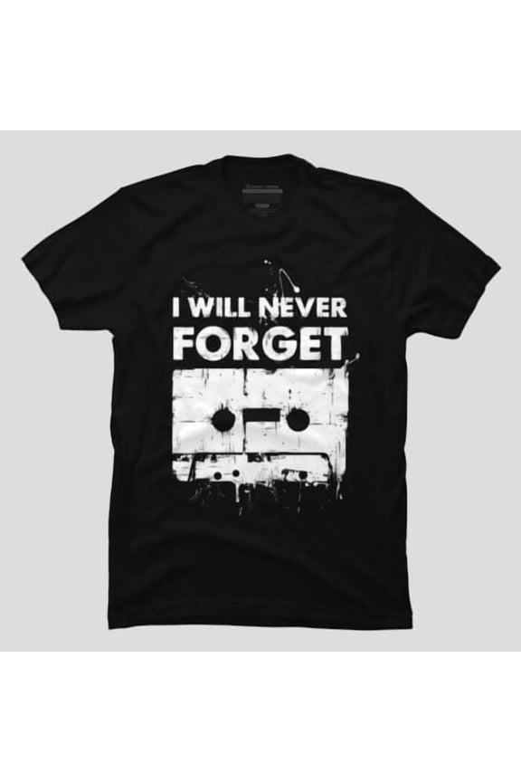 Never Forget Minimalist Retro Tech Graphic - Durable Stitching, H12619 Unisex T-Shirt, Up to 5XL Available