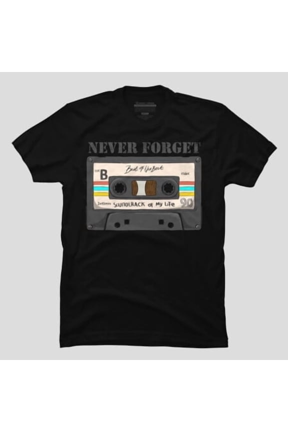 Never Forget Minimalist Retro Tech Graphic - Stocking Stuffer, H12623 Unisex T-Shirt, Up to 5XL Available