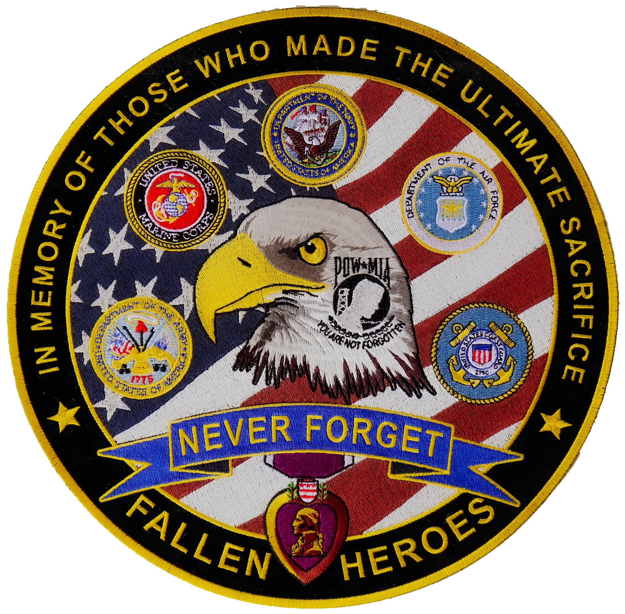 Never Forget Patch In Memory of Fallen Heroes