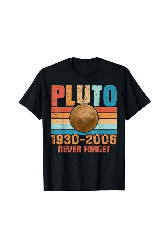 Never Forget Pluto T-Shirts for Men Women Funny Retro Planet Space Science Men's T-Shirts
