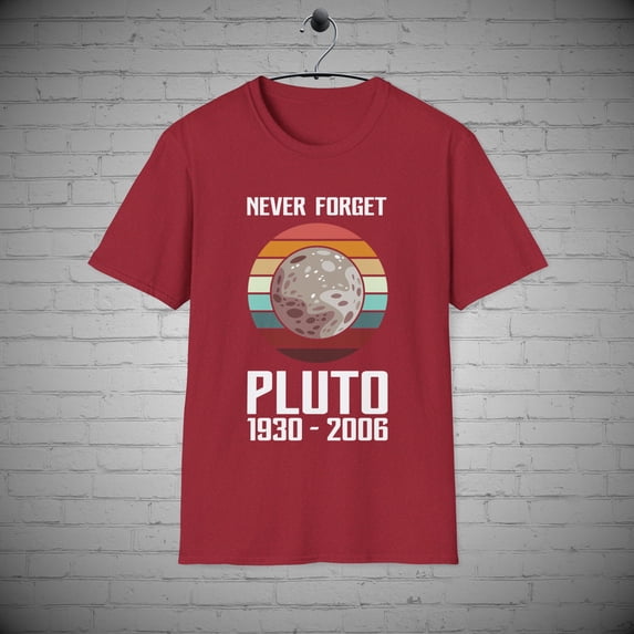 Never Forget Pluto t-shirt, Planet Space Shirt, Ninth Planet Astronomy tee