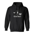 thumbnail image 1 of Never Forget Sarcastic Novelty Gift Idea Adult Humor Funny Men's Hoodies, 1 of 2