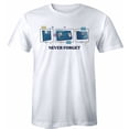 thumbnail image 1 of Never Forget T-Shirt Old Floppy Disc Cassette Tape Graphic Unisex Tee, 1 of 2