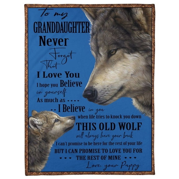 Never Forget That I Love You Lovely Message Gifts For Granddaughters Fleece Blanket