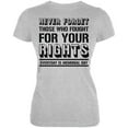thumbnail image 1 of Never Forget Those Who Fought For Your Rights Military Juniors Soft T Shirt Heather X-LG, 1 of 1