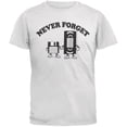 thumbnail image 1 of Never Forget VHS Floppy Disk White Adult T-Shirt - Small, 1 of 1