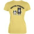 thumbnail image 1 of Never Forget VHS Floppy Disk Yellow Juniors Soft T-Shirt - X-Large, 1 of 1
