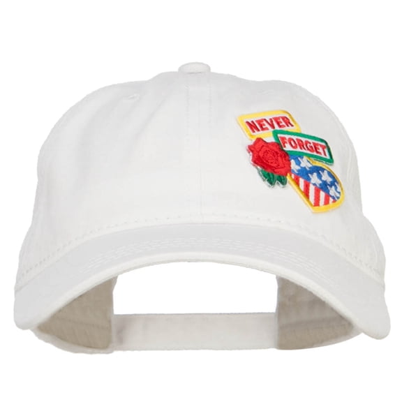 Never Forget Veterans Patched Washed Cap - White OSFM
