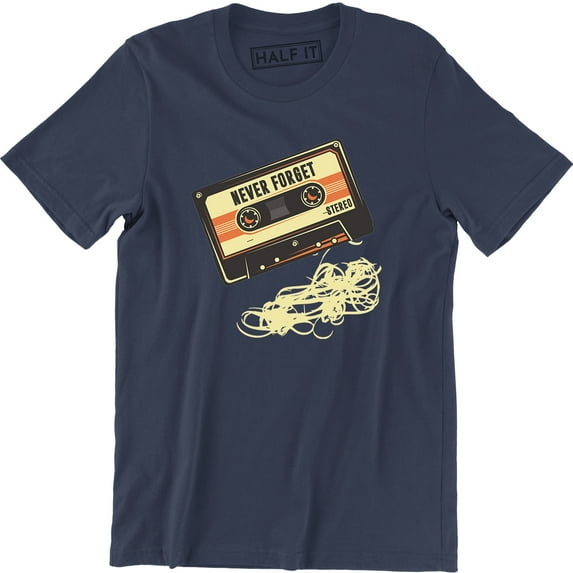 Never Forget Vintage Cassette Sarcastic Graphic Music Men's T-Shirt