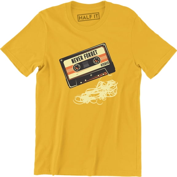 Never Forget Vintage Cassette Sarcastic Graphic Music Men's T-Shirt