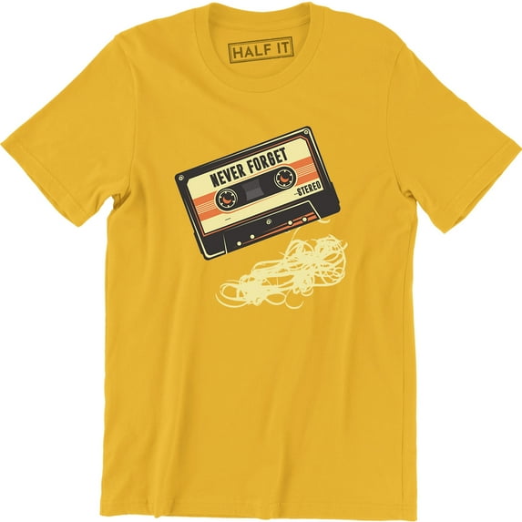 Never Forget Vintage Cassette Sarcastic Graphic Music Men's T-Shirt