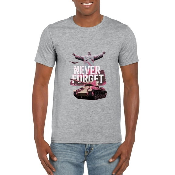 Never Forget WWII Tank Memorial Military History Veteran T-Shirt, for men & women, up to size 5XL