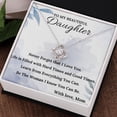 thumbnail image 1 of Never Forget that I Love You, Love Knot Necklace For Daughter, Gold Love Knot Necklace, 1 of 6