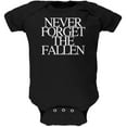 thumbnail image 1 of Never Forget the Fallen Black Soft Baby One Piece - 9-12 months, 1 of 1