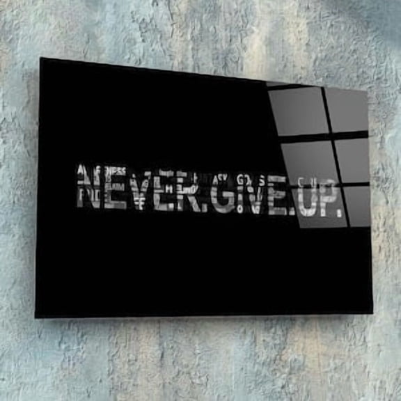 Never Give Up Boxing Poster, Poster Home Decor, Poster Only