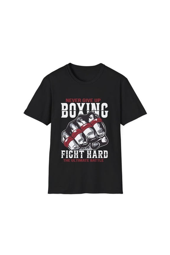 Never Give Up Boxing T-Shirt, Motivational Boxing Tee Fighters, Boxing Shirt Athletes, Boxing workout t-shirt, Fighter mentality tee