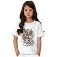 thumbnail image 1 of Never Give Up Fight Skull Tattoo Crewneck T Shirts Boy Girl Teen Brisco Brands L, 1 of 6