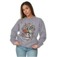 thumbnail image 1 of Never Give Up Fight Skull Tattoo Sweatshirt for Men or Women Brisco Brands X, 1 of 6