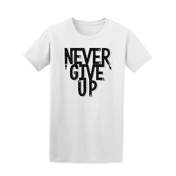 Never Give Up Puzzle T-Shirt Men -Image by Shutterstock, Male XX-Large