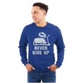 thumbnail image 1 of Never Give Up Rhino to Unicorn Gym Plus Size Long Sleeve Graphic Tee Shirt Brisco Brands 2X, 1 of 4