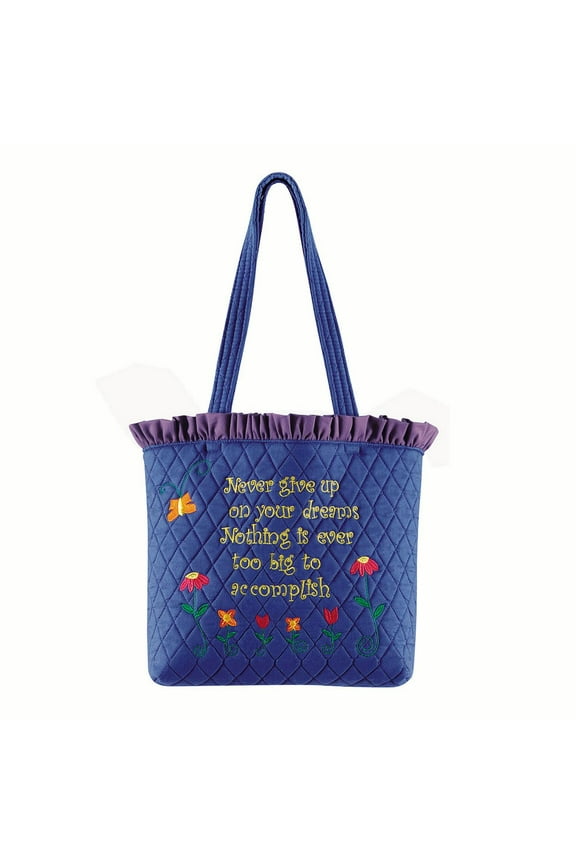 Never Give Up Ruffle Tote