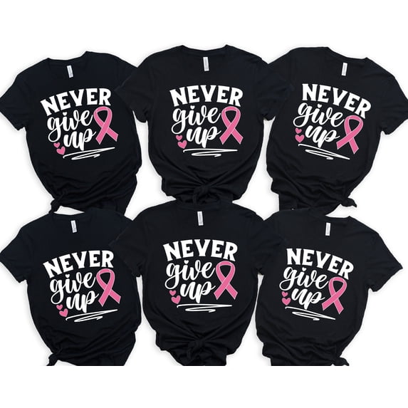 Never Give Up Shirt Breast Cancer Support Shirt Breast Cancer Squad Shirt Breast Cancer Aw