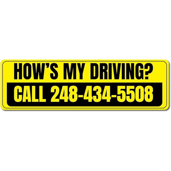 Never Gonna Give You Up Rick Roll Funny How's My Driving Bumper Sticker Vinyl Decal Vibrant Prank Decals | AWPS106