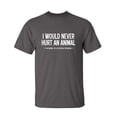 thumbnail image 1 of Never Hurt Sarcastic Humor Graphic Novelty Super Soft Ring Spun Funny T Shirt, 1 of 3
