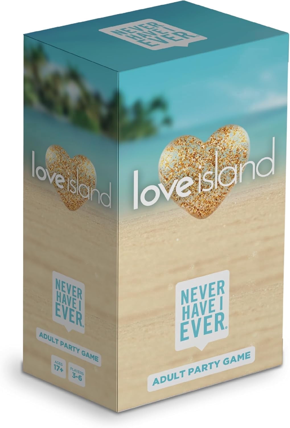Never Have I Ever Love Island - Love Island Party Game - Uncover Secrets, Share Stories, and Clear Your Hand - The Classic Viral Hilarious and Funny Icebreaker for Adults, 3-6 Players, Ages 17+