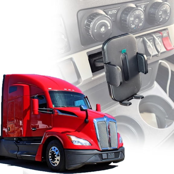 Never Inside K Dub Stub Smash Mount T680 T880 Dashboard Phone Mount 2013-2025 | Easiest Installation Trucker Phone Holder for Semi Trucks