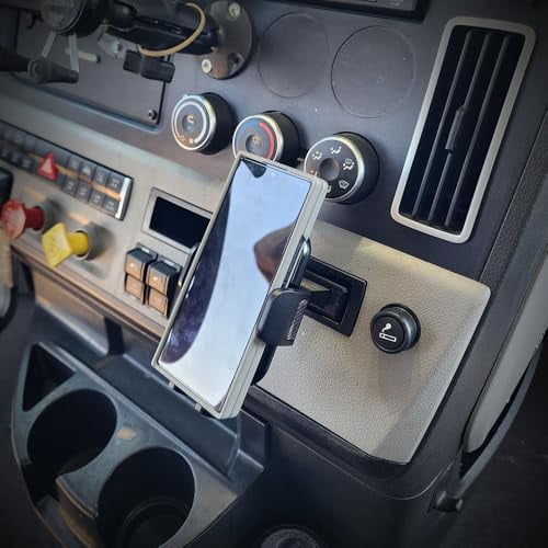 Never Inside Smash Mount FL, Cascadia Phone Holder Kit 2018-2026, 1 inch RAM Compatible or 17mm Ball Phone Mount Setup for Truckers (FL Lite Smash Mount)