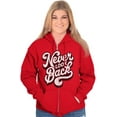 thumbnail image 1 of Never Look Back Positive Motivation Women Plus Size Zipper Hoodie Brisco Brands 3X, 1 of 5