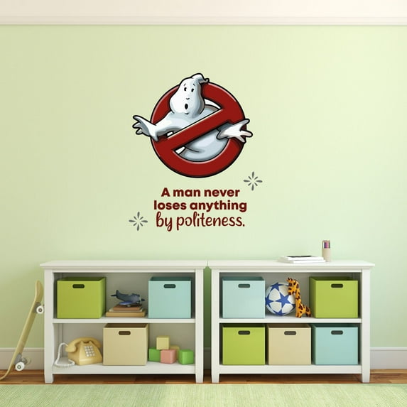 Never Loses Ghostbusters Life Quote Cartoon Quotes Decors Wall Sticker Art Design Decal for Girls Boys Kids Room Bedroom Nursery Kindergarten Home Decor Stickers Wall Art Vinyl Decoration (40x20 inch)