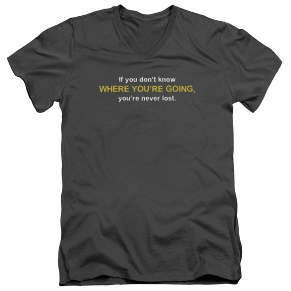 - Never Lost - Slim Fit V Neck Shirt - X-Large
