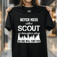 thumbnail image 1 of Never Mess With A Scout Funny Boy Girl Scout Camping Hiking Outdoor Unisex T-Shirt V14337, S - 5XL, 1 of 2